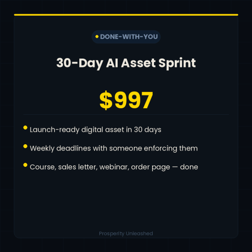 30-Day AI Asset Sprint — Cohort 1