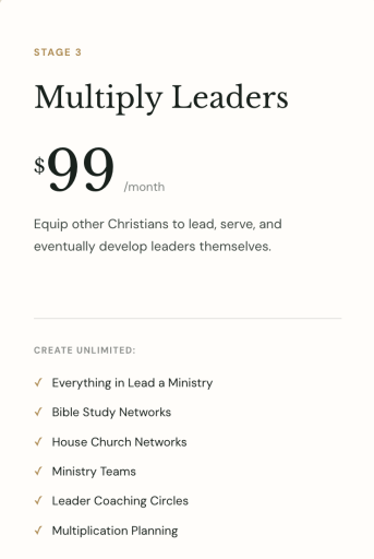 Ministry Builder - Multiply Leaders Membership