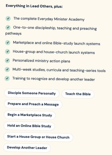 Ministry Builder - Lead a Ministry Membership